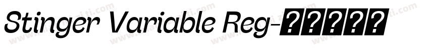 Stinger Variable Reg字体转换